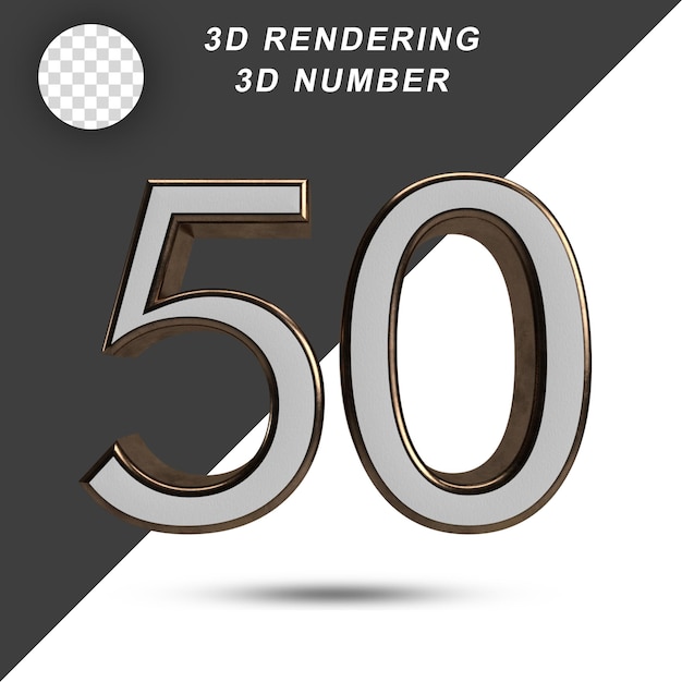 3d number 50