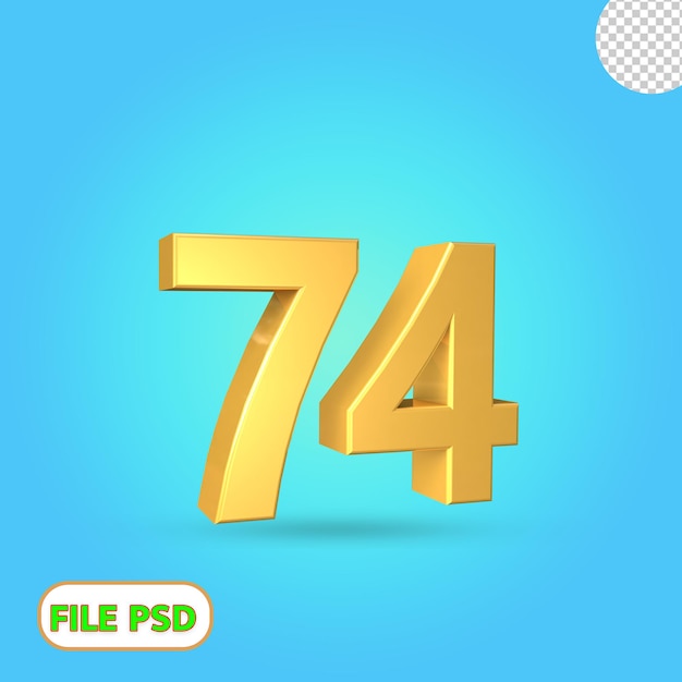 3d 숫자 74