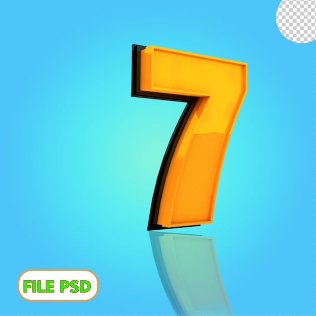 3d 숫자 7