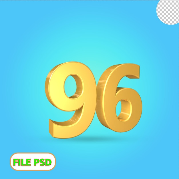 3d 숫자 96