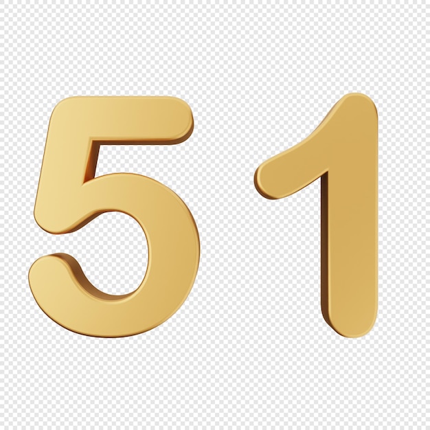 3D рендеринг иконки золотого номера