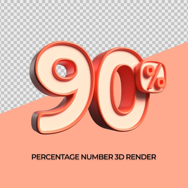 3d number orange for sale discount 90 percentage number progres