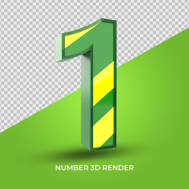 Numeri 3d in vendita testo giallo verde colori