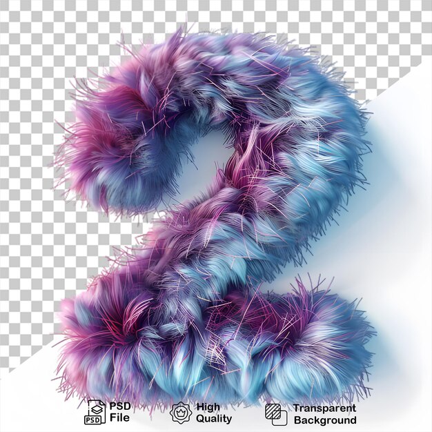 3d nummer 2 typografie monster nummer png bestand