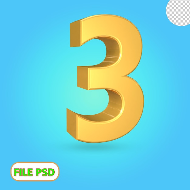 3d-nummer 3