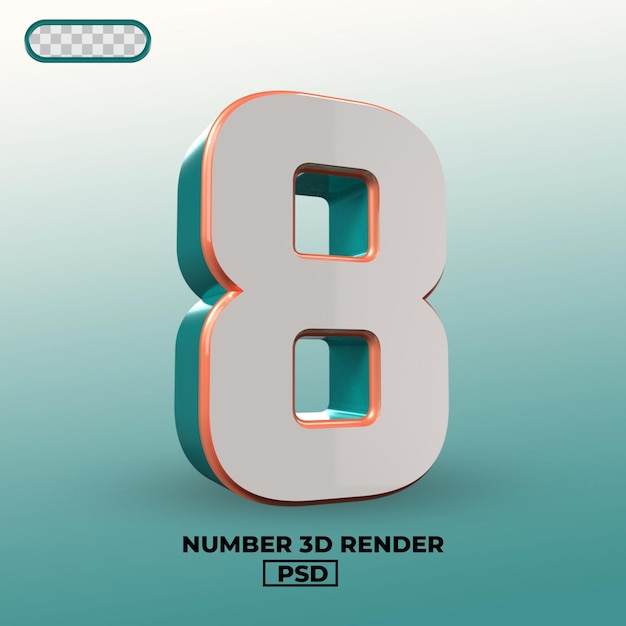 3d-nummer 8