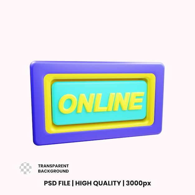 PSD 3d obiekt ikony online