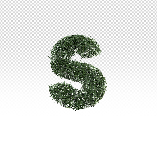 PSD 3d object alphabets with transparent background