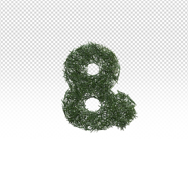 3d object alphabets with transparent background