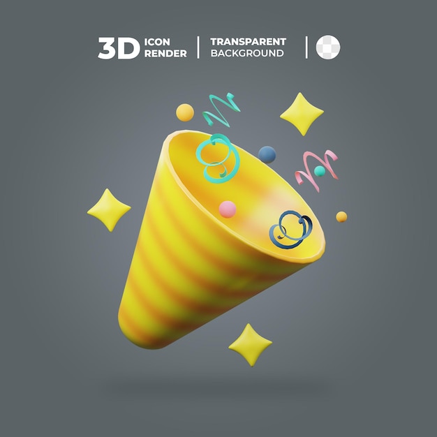 PSD 3d object confetti