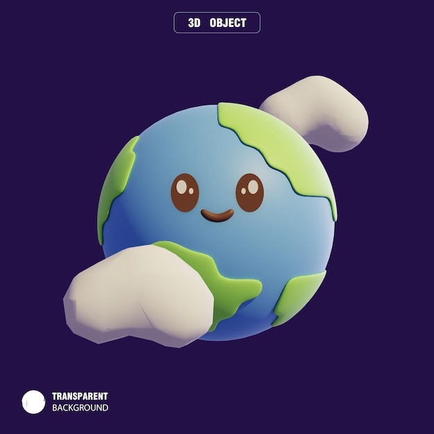 3d object earth cute