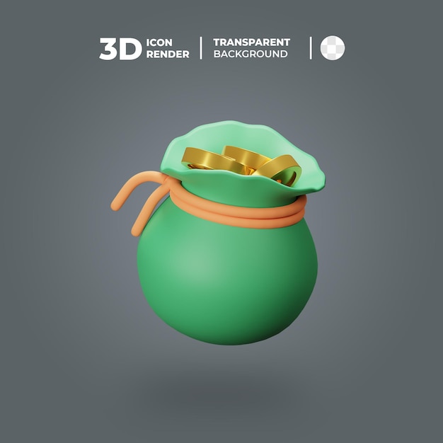 3D-object St Patrick geldzak