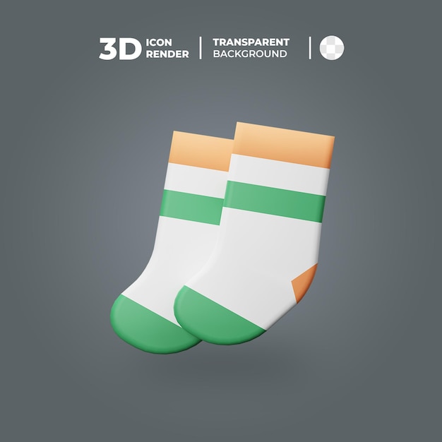 3D Object St Patrick Socks