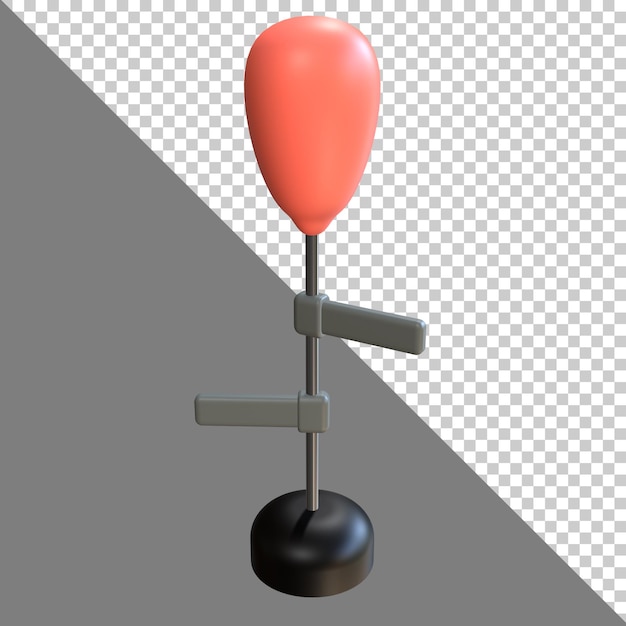 PSD 3d object standing speed bal ilustration