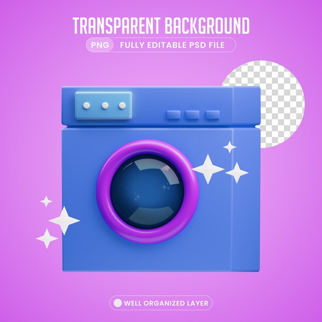 PSD 3d object washing