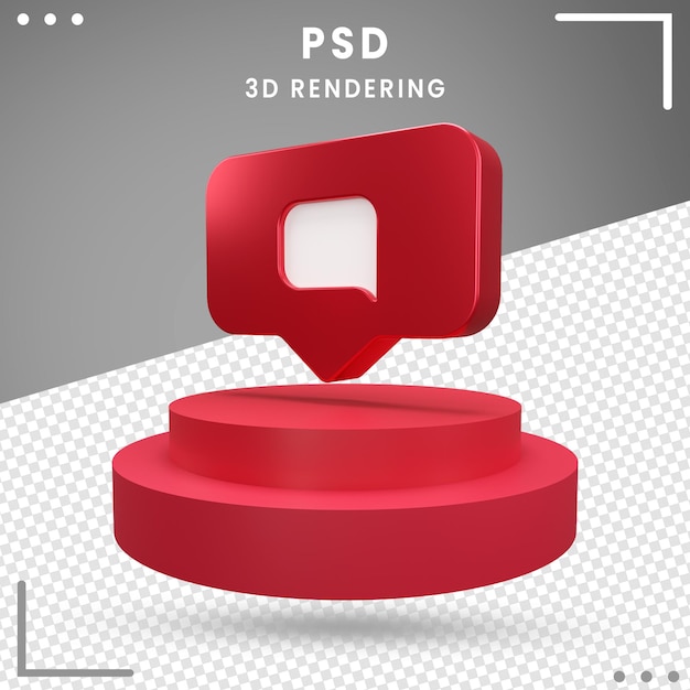 3d Obrócone Logo Wiadomość Instagram