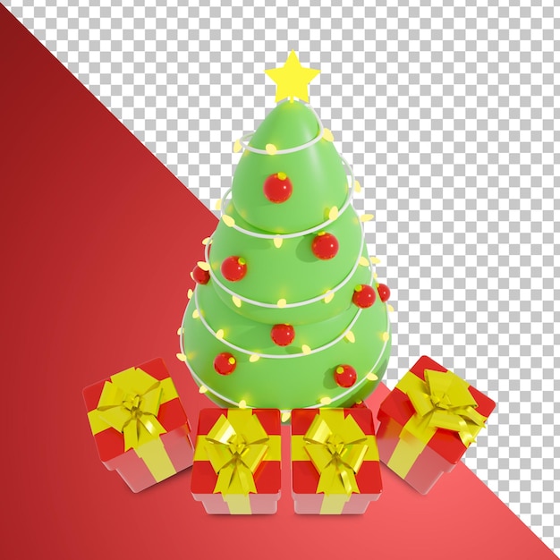 PSD クリスマスの飾りの 3 d