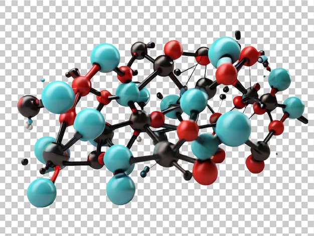 PSD 3d 白い背景の分子