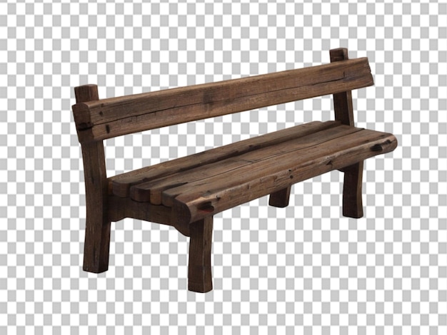 PSD 3d старой деревянной скамейки на фоне объекта