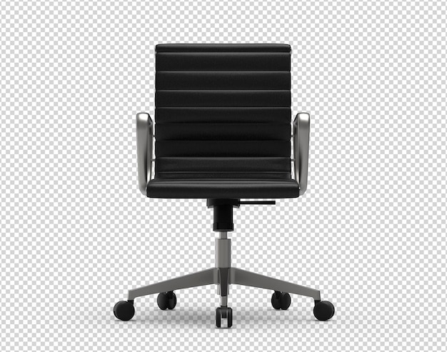 PSD 3d офисный стул, изолированные на прозрачном фоне