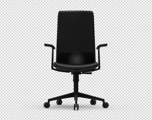 3D office chair isolated on transparent background