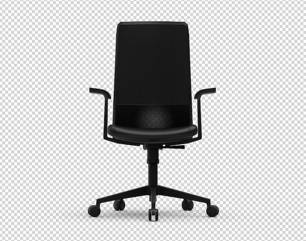 3d office chair isolated on transparent background