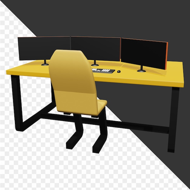 PSD 3d office desk icon