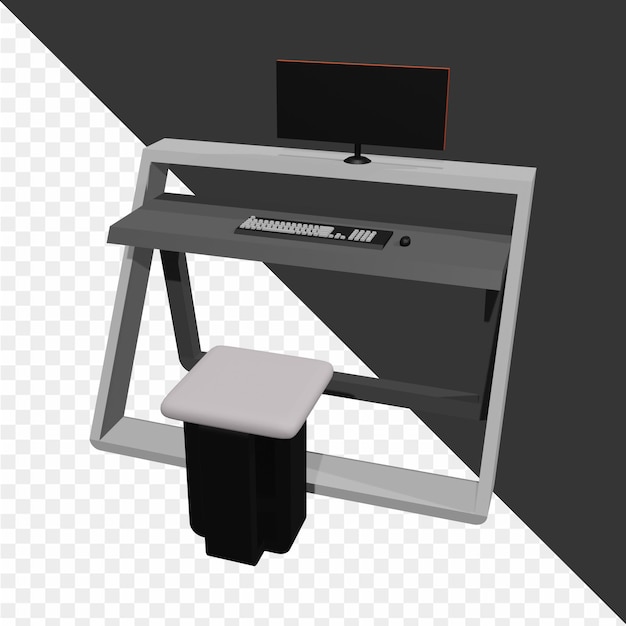 PSD 3d office desk icon