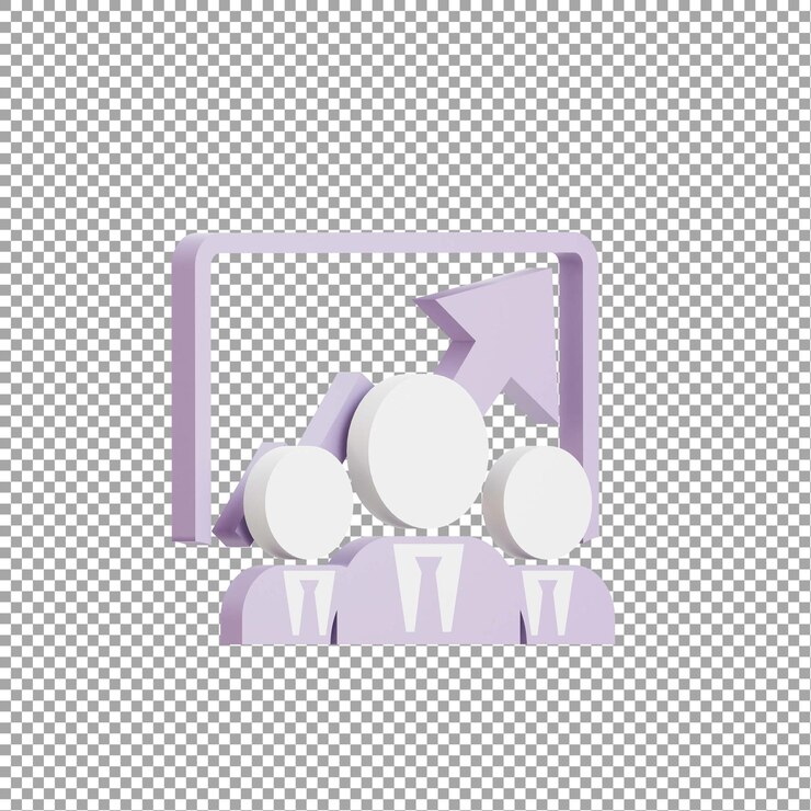 PSD 3d office management flat icon