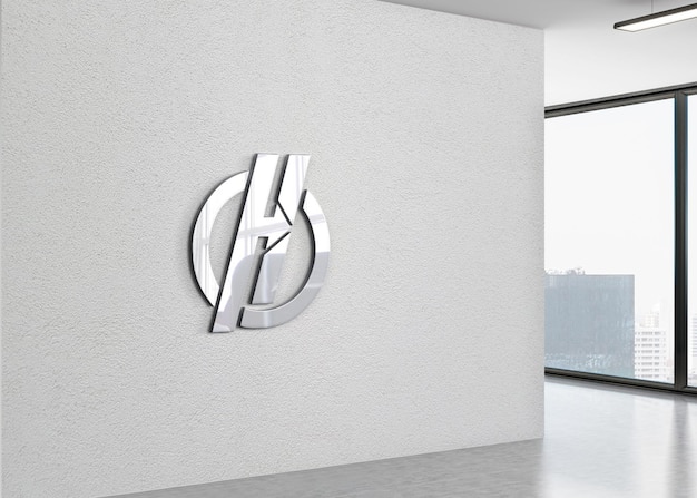 3D Office Wall Mockup