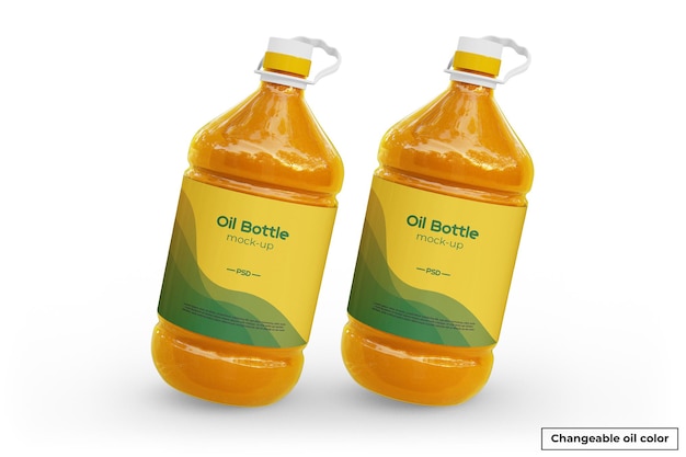 3d oil bottle mockup