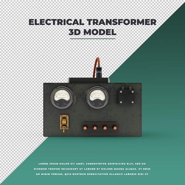 PSD 3d 오래된 전기 변압기