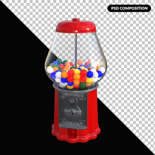 3d old machine isolated premium PSD