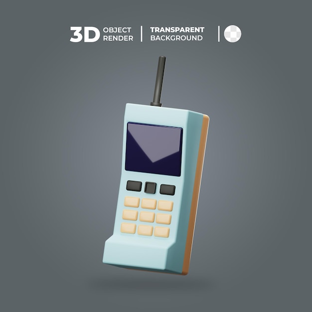 PSD 3d old mobile phone