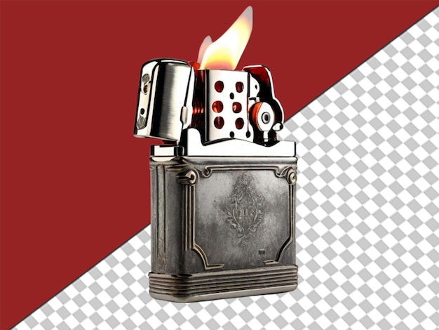 PSD 3d old zippo lighter na przezroczystym tle