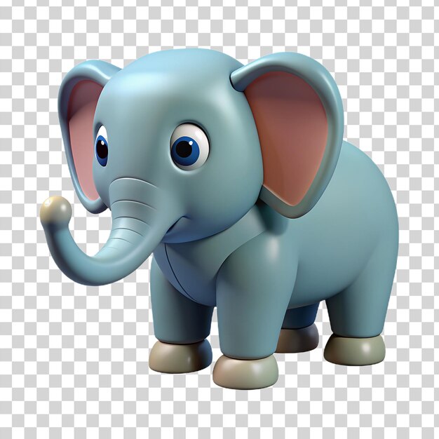 PSD 3d olifant geïsoleerd op doorzichtige achtergrond