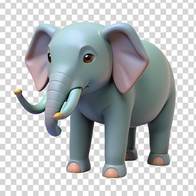 PSD 3d olifant geïsoleerd op doorzichtige achtergrond