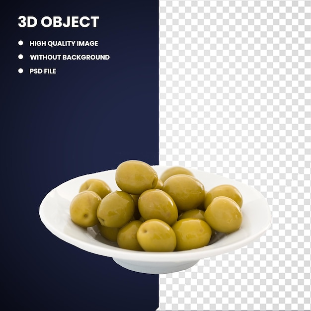 3d olive manzanilla beige komkommer encurtido voedsel