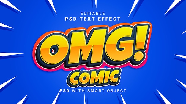 PSD 3d omg komisch teksteffect