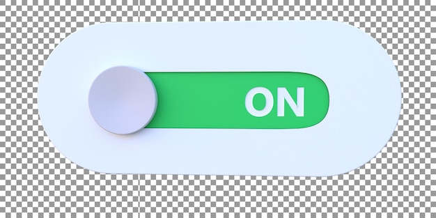 3d on off button rendering for web apps etc