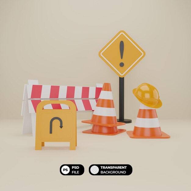 3d onder bouw teken illustratie
