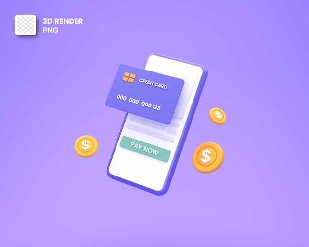 3D Online betaling of creditcard voor e-commerce of online winkel met smartphone