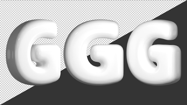 PSD 3d-ontwerp letter g