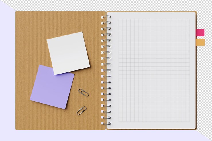 3D open spiraal notebook memo kleverige notities paperclip