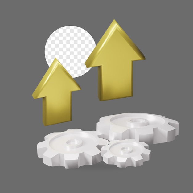 3D Operational gear upside view