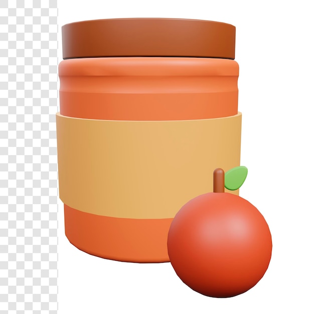 3d orange jam
