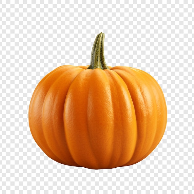 3d orange pumpkin isolated on transparent background