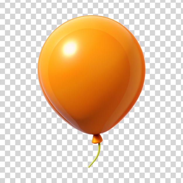 PSD 3d oranje ballon geïsoleerd op doorzichtige achtergrond