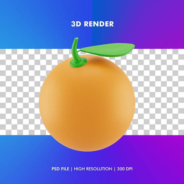 3d-oranje illustratie geïsoleerd