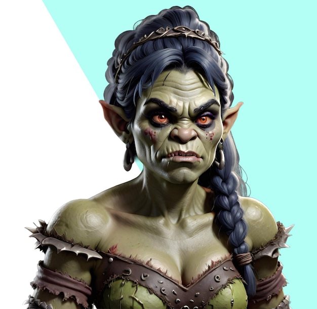 PSD 3d orc woman